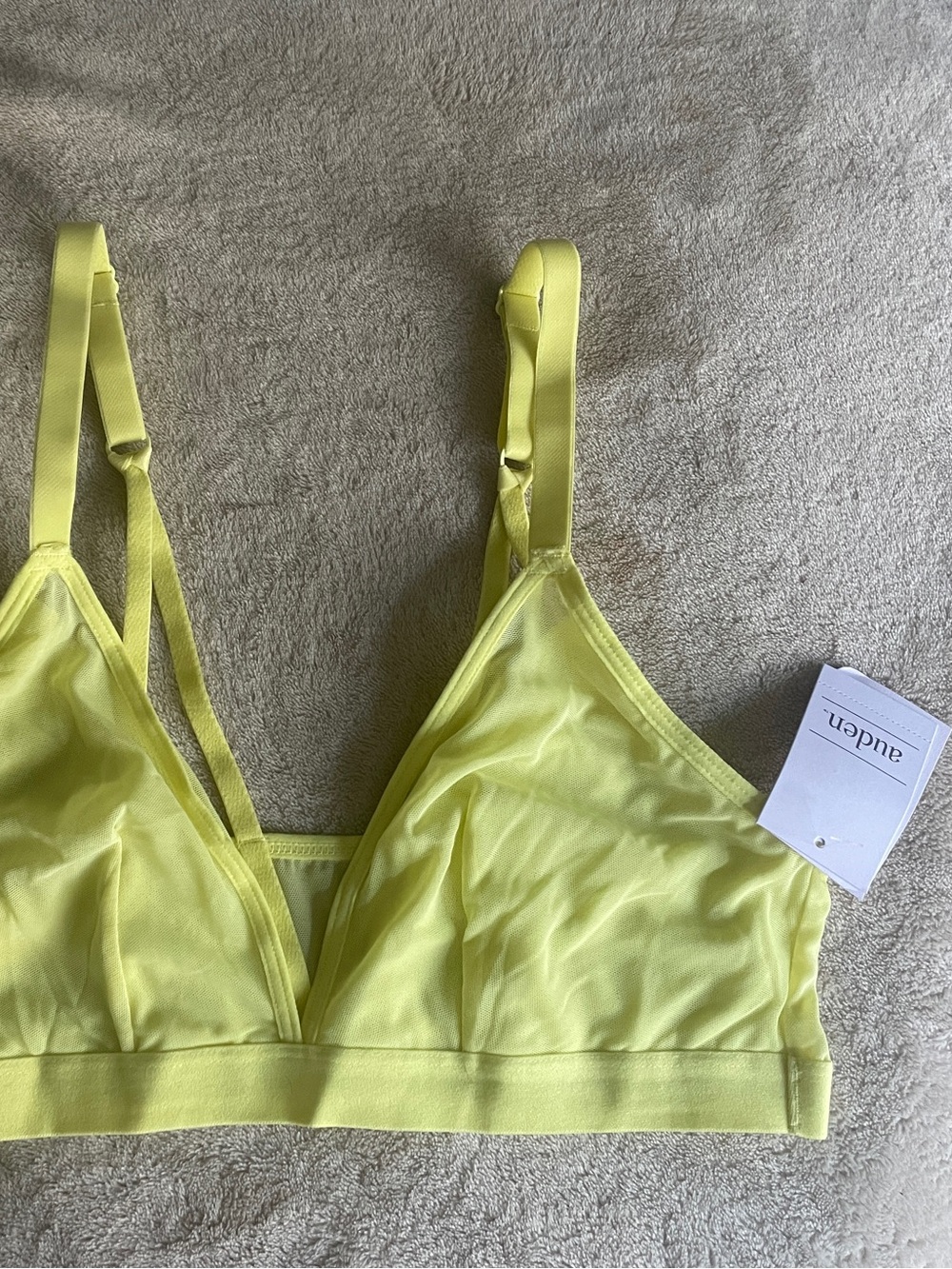 Auden Triangle Bralette Bright Yellow - M